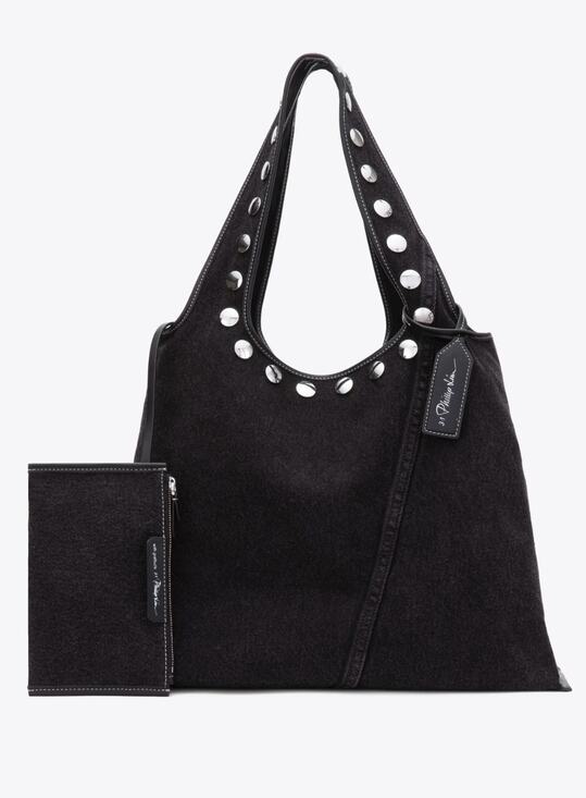 3.1 Phillip Lim Handbags - 3.1 Phillip Lim Denim Market Tote with Studs